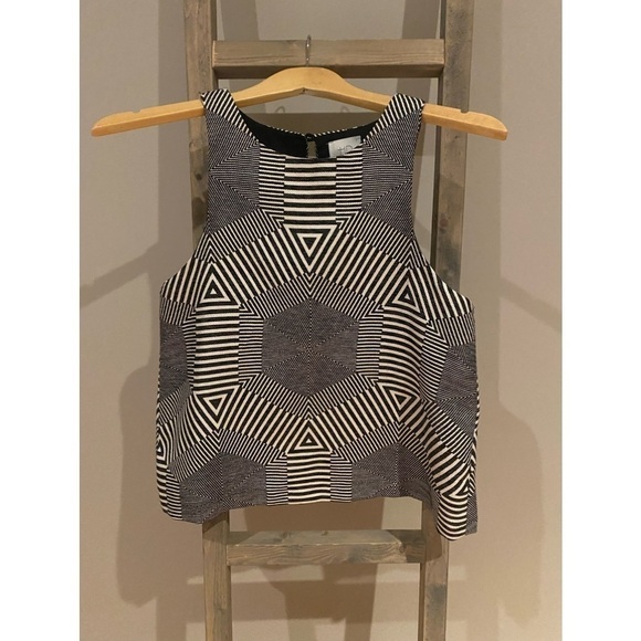 Anthropologie HD In Paris Womens Geomaze Top - Picture 1 of 5